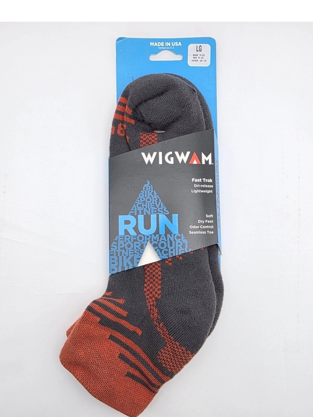 Wigwam Run Fast Track Low-Cut Running Socks Large Unisex F1265